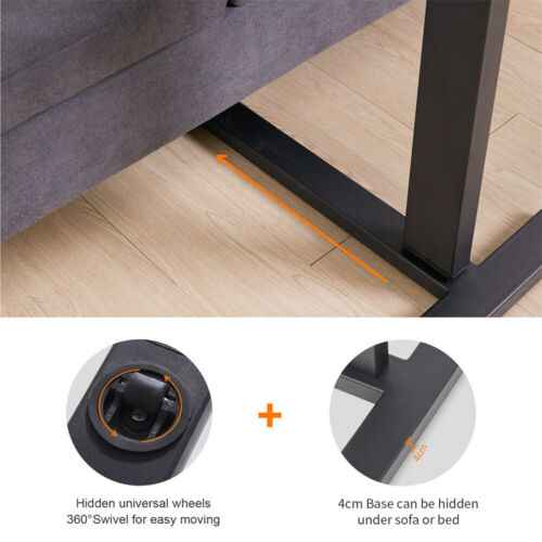 Adjustable Overbed Table with Wheels - Laptop & Tray Stand