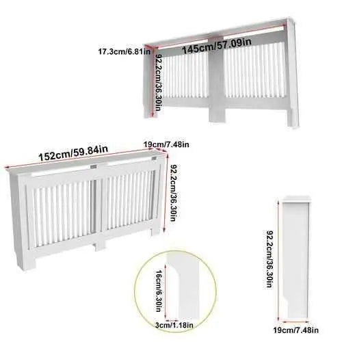 Stylish White Radiator Cover with Storage Shelf Radiator Cover with Storage Shelf by Zopi
