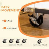 Portable Modern Dog Crate End Table with Wheels - GiFTiFY