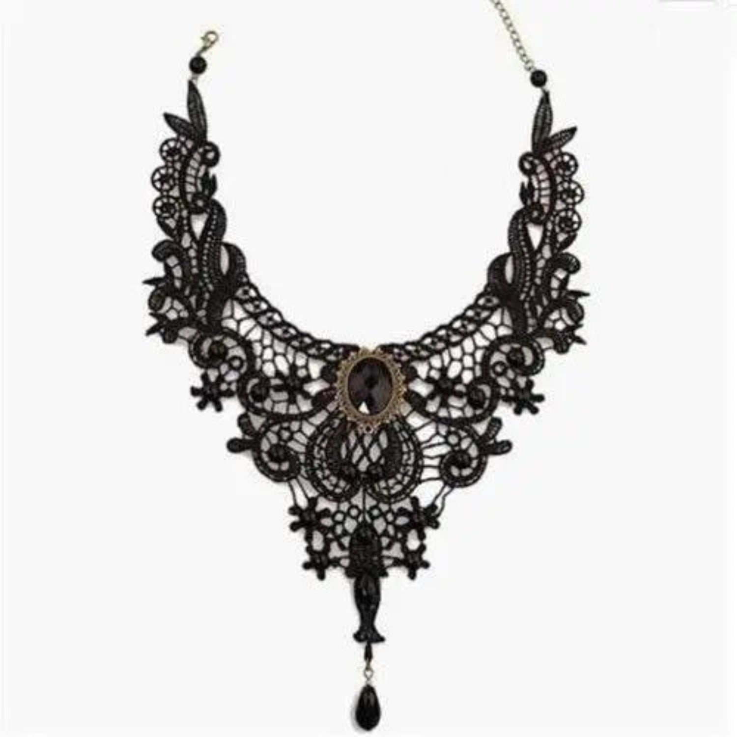 Black Clavicular Chain Sexy Jewelry Accessories Fashion Lace Necklace Women - GiFTiFY