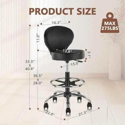 Hydraulic Spa Salon Chair with Backrest & Footrest - GiFTiFY