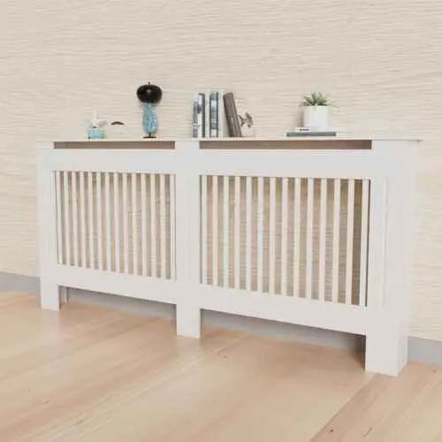 Stylish White Radiator Cover with Storage Shelf - GiFTiFY