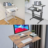 Mobile Standing Desk Adjustable Stand Up Laptop Desk Workstation for Home Office - GiFTiFY