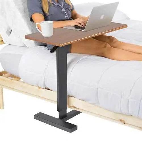 Adjustable Overbed Table with Wheels - Laptop & Tray Stand - GiFTiFY