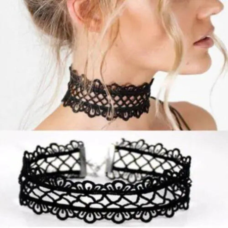 Black Clavicular Chain Sexy Jewelry Accessories Fashion Lace Necklace Women - GiFTiFY