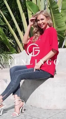 Women's Summer Tops Short Sleeve Casual Shirts V Neck Chiffon Dressy Blouse Tops Shirts by Zopi / AliExpress