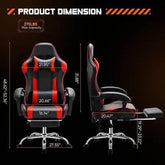 Ergonomic PU Leather Gaming Chair - Adjustable & Stylish - GiFTiFY