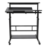 Mobile Standing Desk Adjustable Stand Up Laptop Desk Workstation for Home Office - GiFTiFY