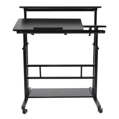 Mobile Standing Desk Adjustable Stand Up Laptop Desk Workstation for Home Office - GiFTiFY