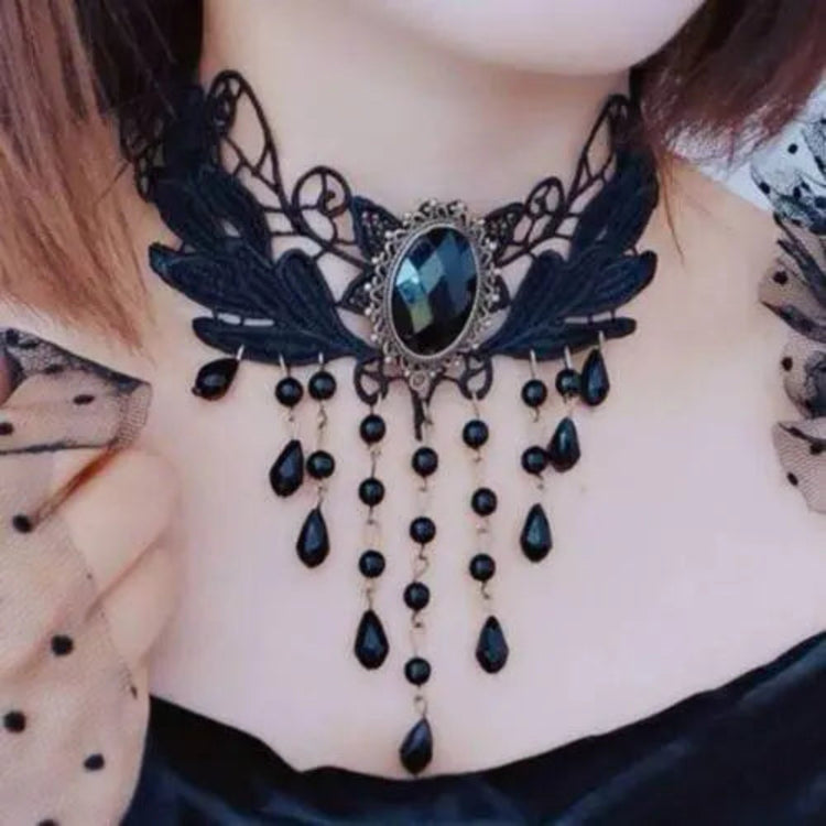 Black Clavicular Chain Sexy Jewelry Accessories Fashion Lace Necklace Women - GiFTiFY