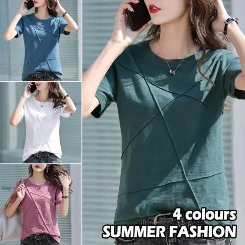 Casual Summer T-Shirt for Women - Slim Fit Top - GiFTiFY