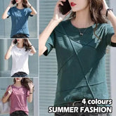 Casual Summer T-Shirt for Women - Slim Fit Top - GiFTiFY