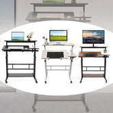 Mobile Standing Desk Adjustable Stand Up Laptop Desk Workstation for Home Office - GiFTiFY