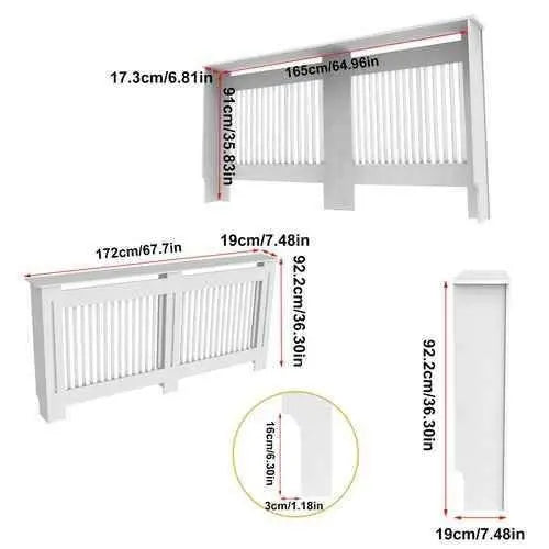 Stylish White Radiator Cover with Storage Shelf - GiFTiFY