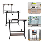 Mobile Standing Desk Adjustable Stand Up Laptop Desk Workstation for Home Office - GiFTiFY