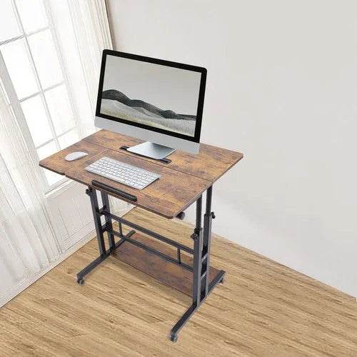 Mobile Standing Desk Adjustable Stand Up Laptop Desk Workstation for Home Office - GiFTiFY