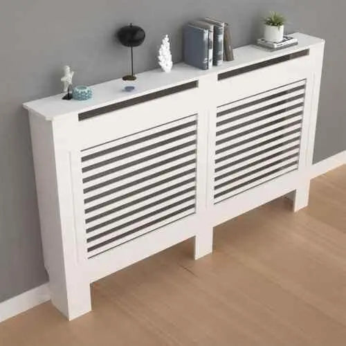 Stylish White Radiator Cover with Storage Shelf - GiFTiFY