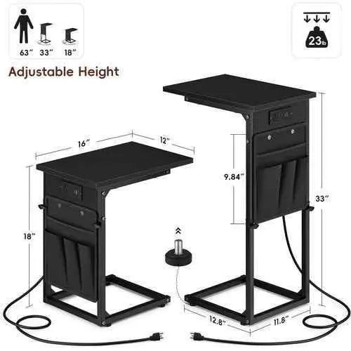 End Table with Charging Station - GiFTiFY