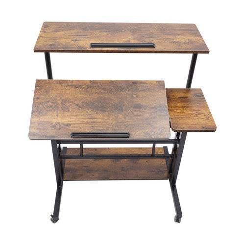 Mobile Standing Desk Adjustable Stand Up Laptop Desk Workstation for Home Office - GiFTiFY