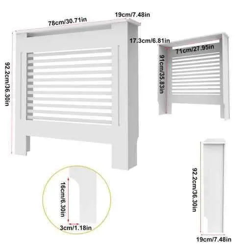 Stylish White Radiator Cover with Storage Shelf - GiFTiFY