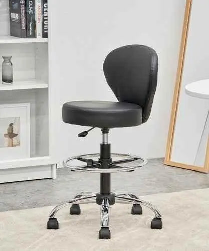 Ergonomic Rolling Spa Stool with Backrest & Footrest Rolling Spa Stool by Zopi