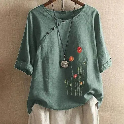 Fashion Women Summer Short Sleeve T-Shirt Tops Casual Blouse Tee Shirt Plus Size by Zopi