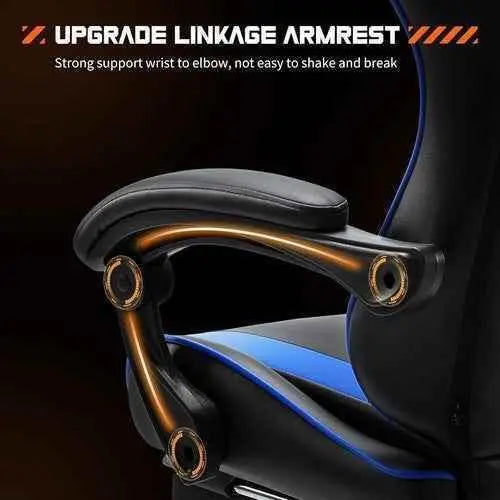 Ergonomic PU Leather Gaming Chair - Adjustable & Stylish - GiFTiFY