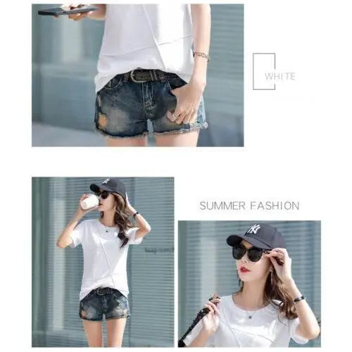Casual Summer T-Shirt for Women - Slim Fit Top - GiFTiFY