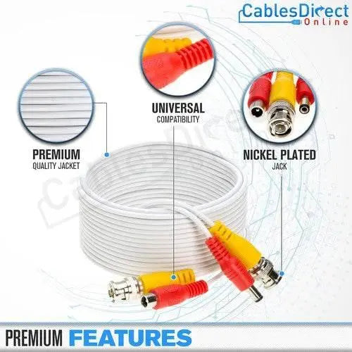 Security Camera Siamese Cable - 10FT to 100FT - GiFTiFY