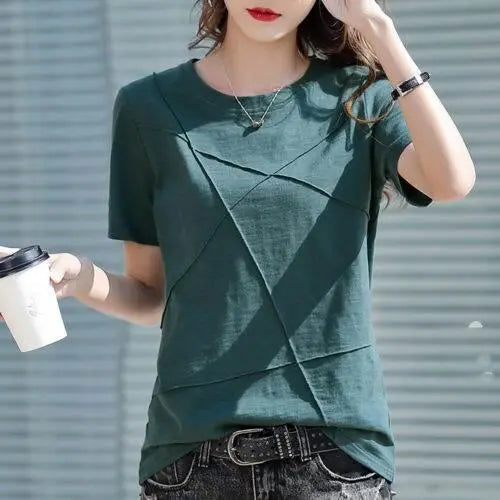 Casual Summer T-Shirt for Women - Slim Fit Top - GiFTiFY