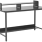 Stylish Black Computer Desk with Storage Shelves - GiFTiFY