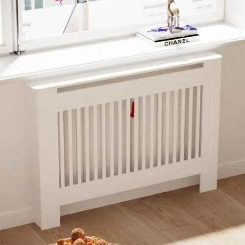 Stylish White Radiator Cover with Storage Shelf - GiFTiFY