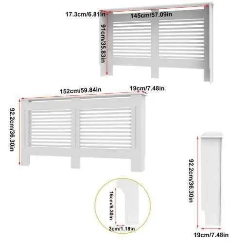 Stylish White Radiator Cover with Storage Shelf Radiator Cover with Storage Shelf by Zopi
