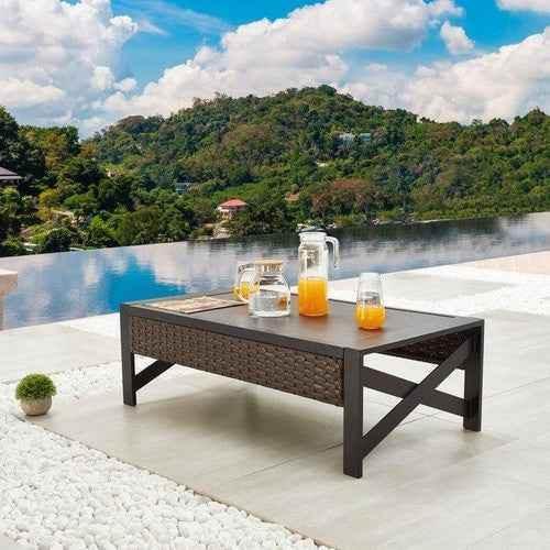 Patio Festival Outdoor X-Arm Coffee Table - GiFTiFY