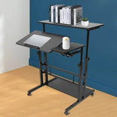 Mobile Standing Desk Adjustable Stand Up Laptop Desk Workstation for Home Office - GiFTiFY
