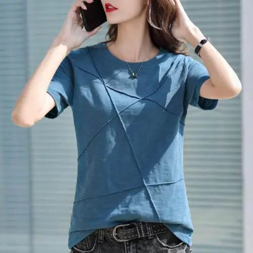 Casual Summer T-Shirt for Women - Slim Fit Top - GiFTiFY
