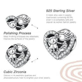 New S925 Boy & Dog Heart Charm For Women Jewelry Bracelet Necklace Accessories S925 heart charm - GiFTiFY