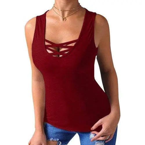 Sexy Summer Sleeveless Casual Blouse for Women Blouse for Women by Zopi