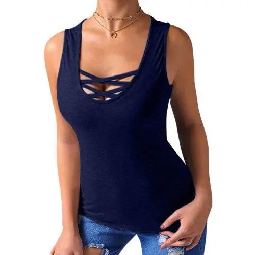 Sexy Summer Sleeveless Casual Blouse for Women Blouse for Women by Zopi