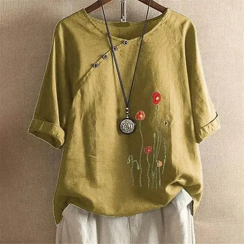 Fashion Women Summer Short Sleeve T-Shirt Tops Casual Blouse Tee Shirt Plus Size by Zopi