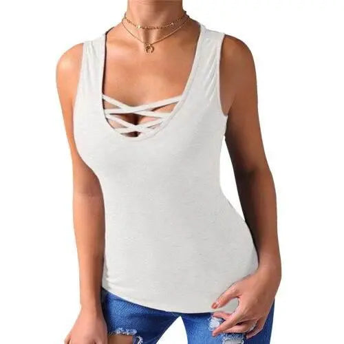 Sexy Summer Sleeveless Casual Blouse for Women Blouse for Women by Zopi