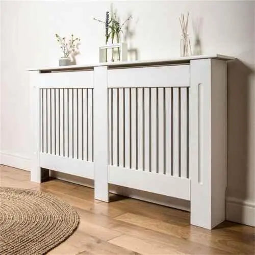 Stylish White Radiator Cover with Storage Shelf - GiFTiFY