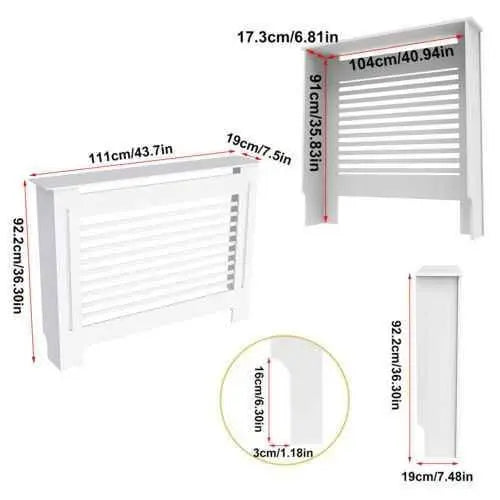 Stylish White Radiator Cover with Storage Shelf - GiFTiFY