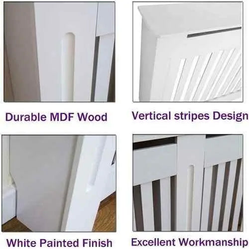 Stylish White Radiator Cover with Storage Shelf - GiFTiFY