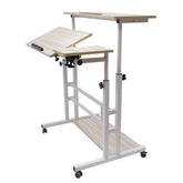 Mobile Standing Desk Adjustable Stand Up Laptop Desk Workstation for Home Office - GiFTiFY