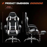 Ergonomic PU Leather Gaming Chair - Adjustable & Stylish - GiFTiFY