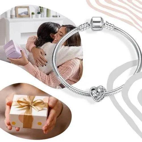 New S925 Boy & Dog Heart Charm For Women Jewelry Bracelet Necklace Accessories S925 heart charm - GiFTiFY