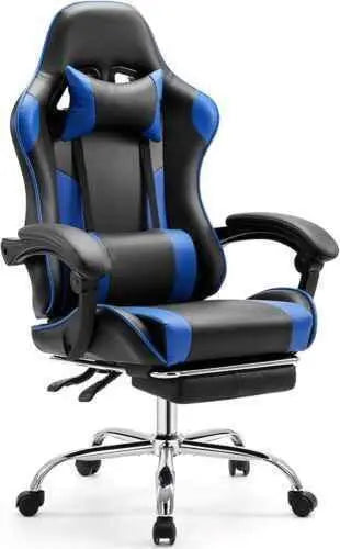 Ergonomic PU Leather Gaming Chair - Adjustable & Stylish - GiFTiFY