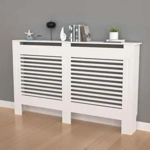 Stylish White Radiator Cover with Storage Shelf - GiFTiFY