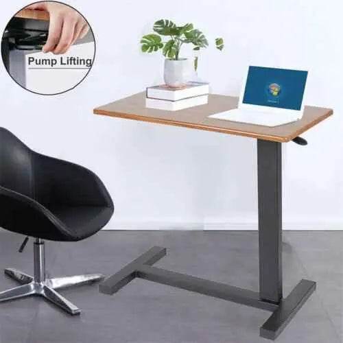 Adjustable Overbed Table with Wheels - Laptop & Tray Stand - GiFTiFY